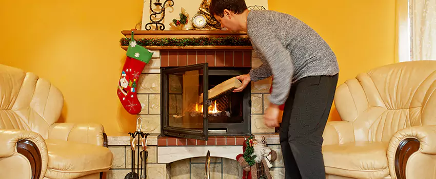 Rusted Metal Fireplace Restoration in Brawley, California